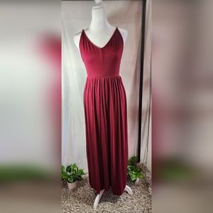 Wide Leg Minimalist Spaghetti Strap V-nevk Jumpsuit